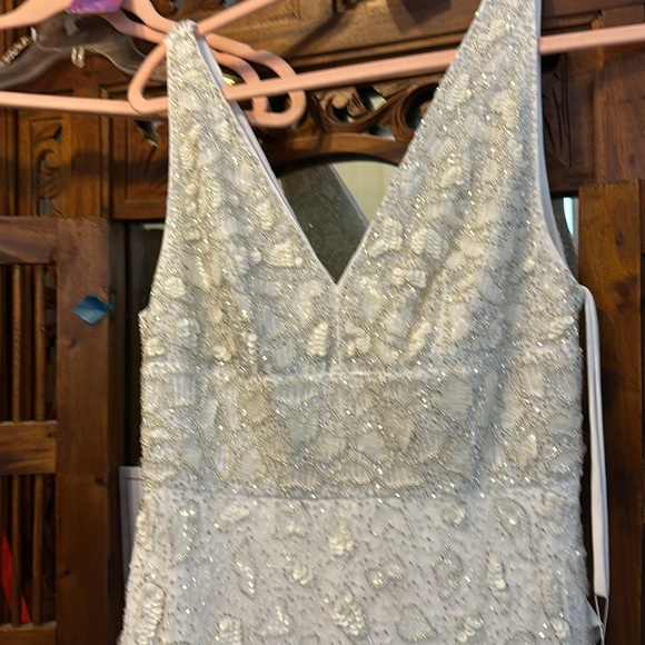 ✔️#68B BNWT MAC DUGGAL HAND EMBELLISHED SLEEVELESS BEADED GOWN #10814 - Picture 4 of 12